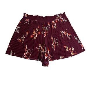 Ann Taylor High Rise Floral Print The Pleated Shorts Size 8 Boho Cottagecore